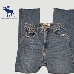 ABERCROMBIE & FITCH Curve Love The Ankle Straight Ultra High Rise Jean size 26